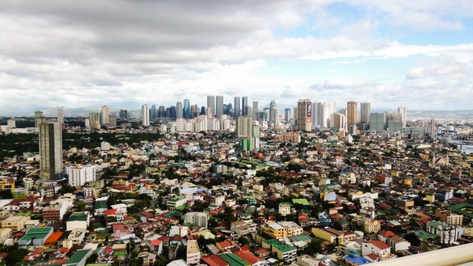 Looking out over Mandaluyong City, towards Makati City where we spent our day in Manila